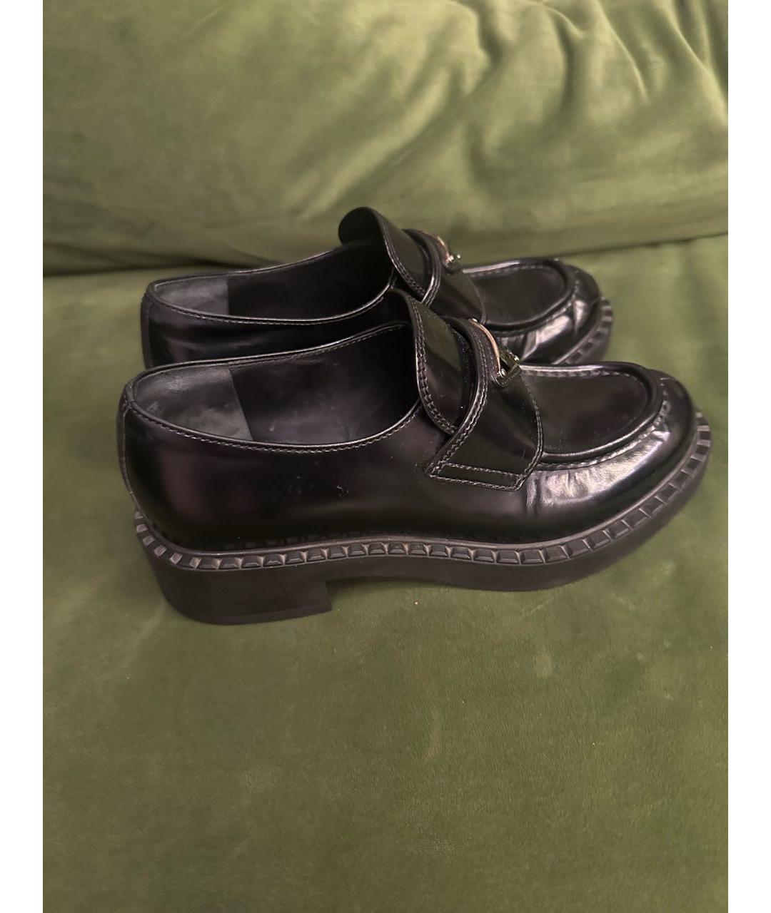 PRADA Черные кожаные лоферы, фото 5