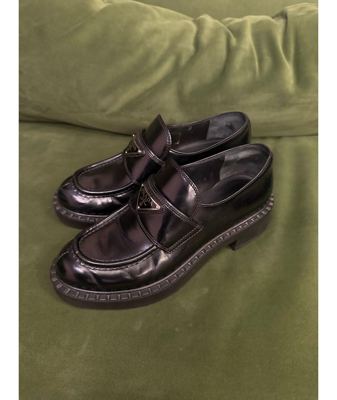 PRADA Черные кожаные лоферы, фото 6