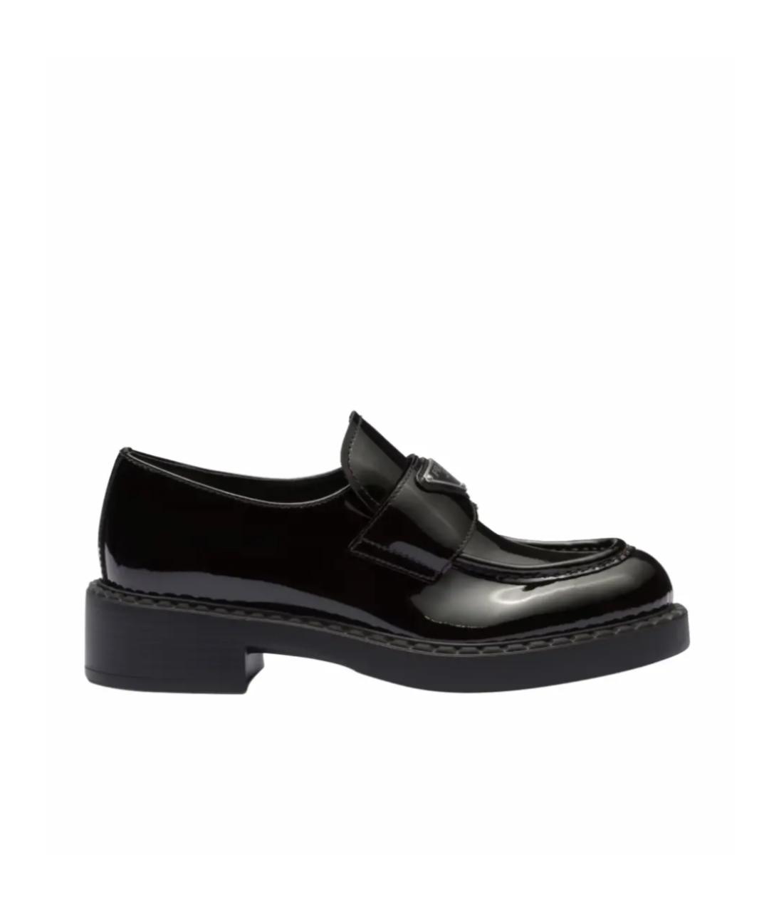 PRADA Черные кожаные лоферы, фото 1
