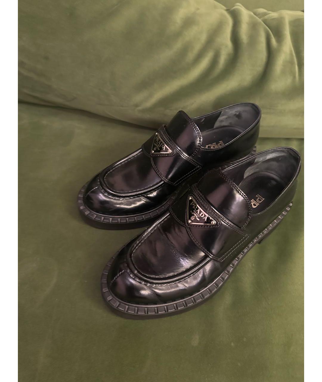 PRADA Черные кожаные лоферы, фото 3