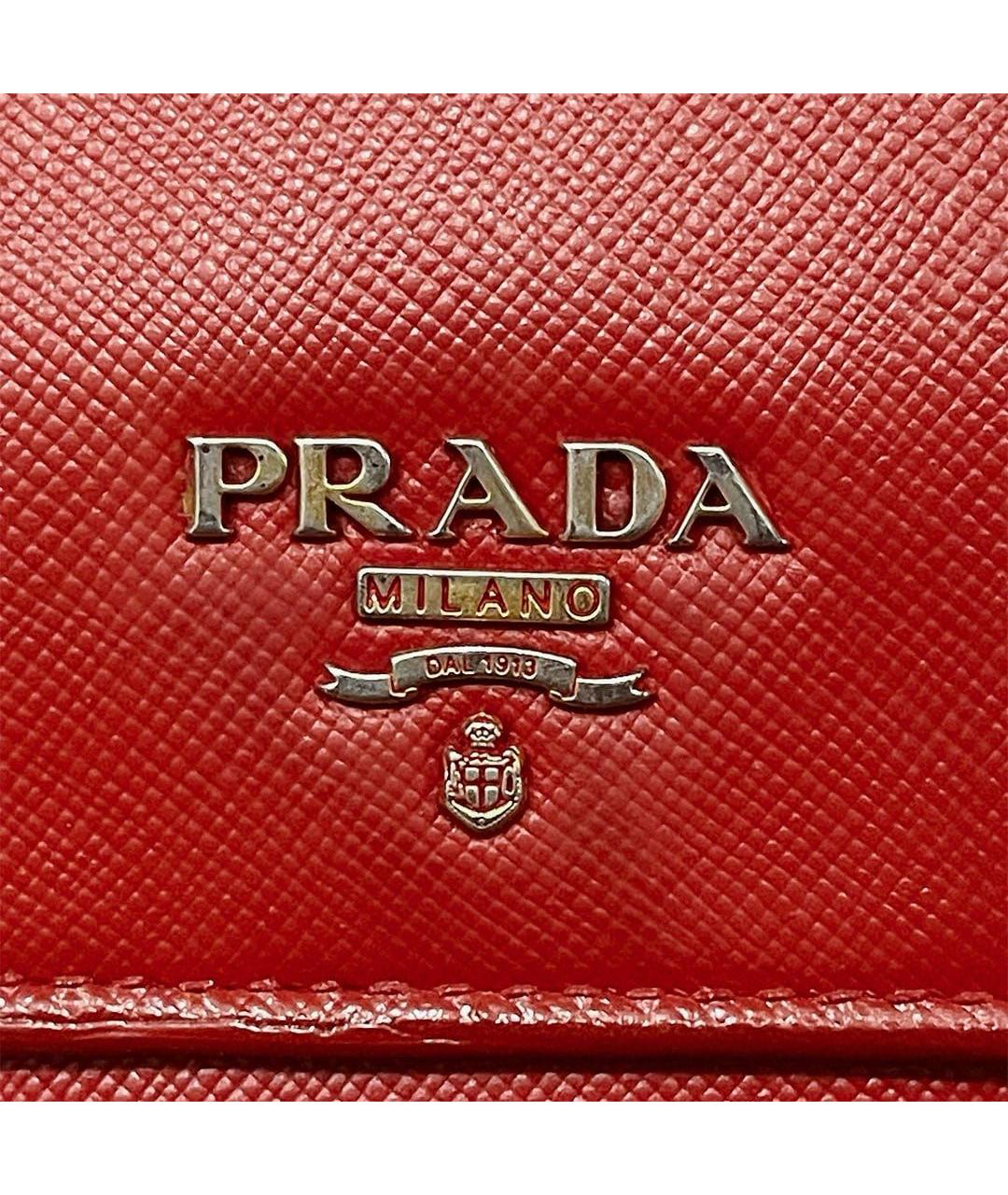 PRADA Красная кожаная сумка через плечо, фото 6
