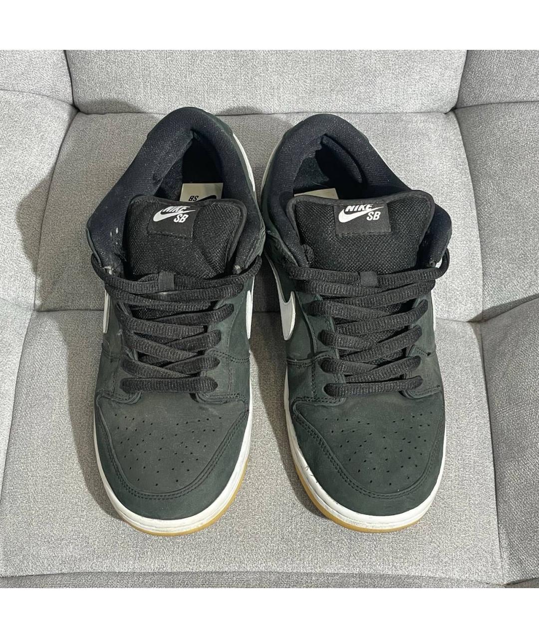 NIKE Черные замшевые низкие кроссовки / кеды, фото 3