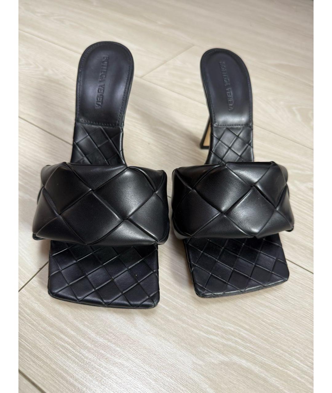 BOTTEGA VENETA Черные кожаные мюли, фото 9