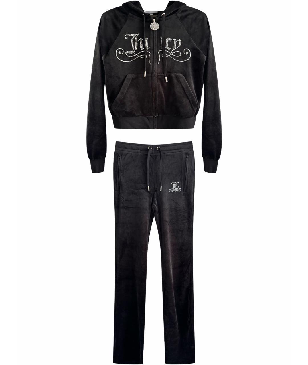 JUICY COUTURE Черный велюровый спортивные костюмы, фото 1
