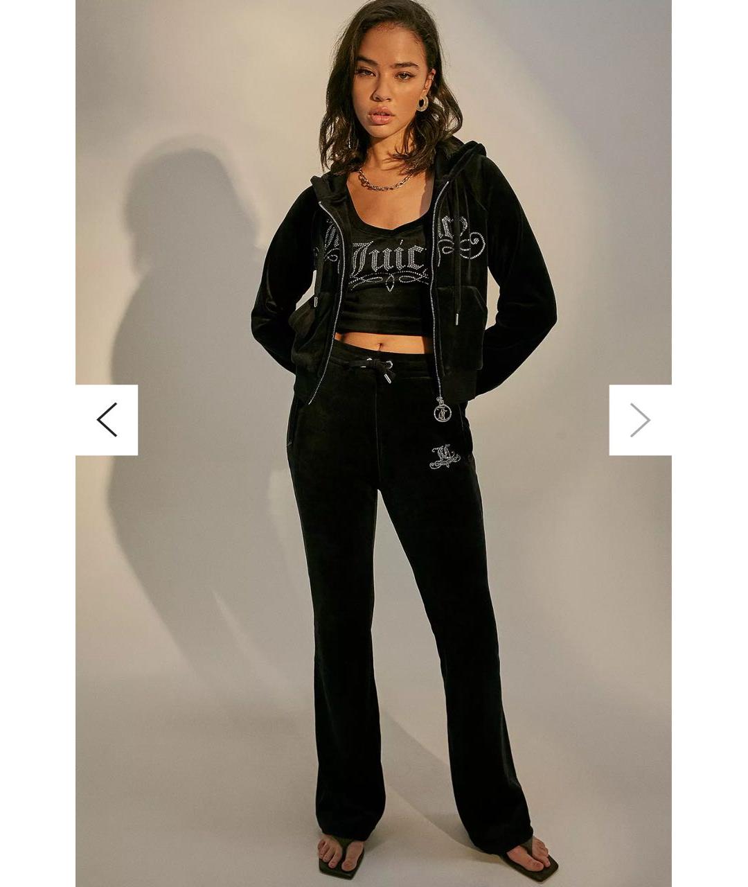 JUICY COUTURE Черный велюровый спортивные костюмы, фото 5