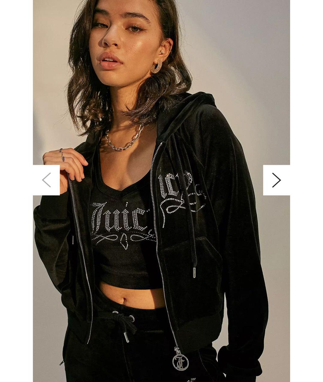 JUICY COUTURE Черный велюровый спортивные костюмы, фото 6