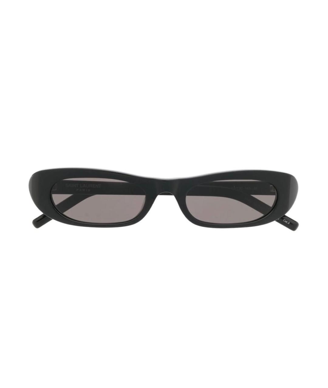 SAINT LAURENT Черные пластиковые солнцезащитные очки, фото 3