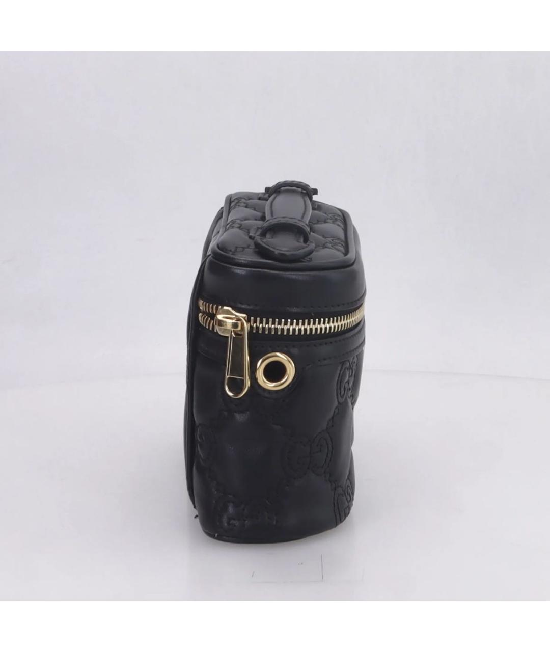 GUCCI Черная кожаная сумка через плечо, фото 4