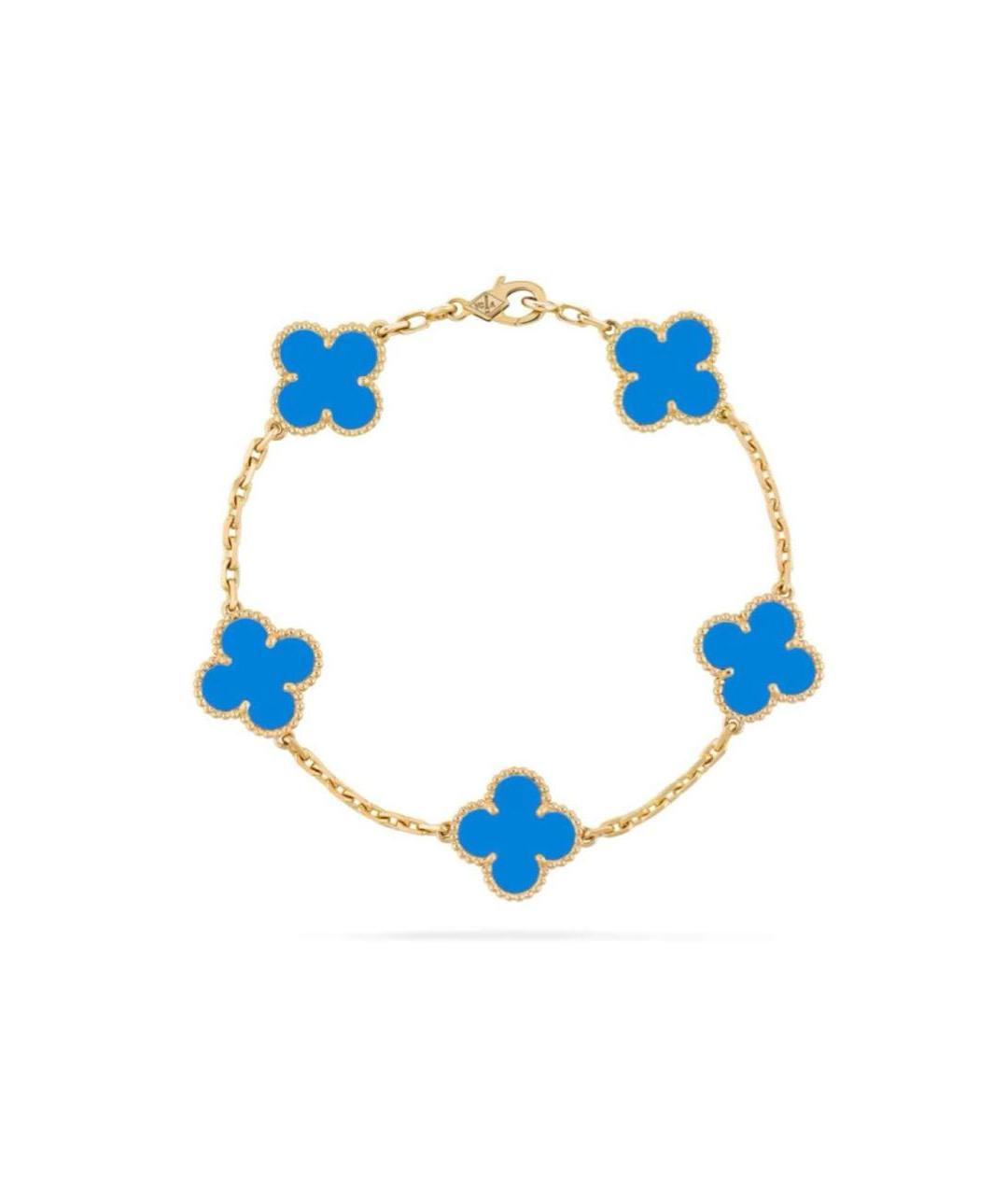 VAN CLEEF & ARPELS Синий браслет из желтого золота, фото 5