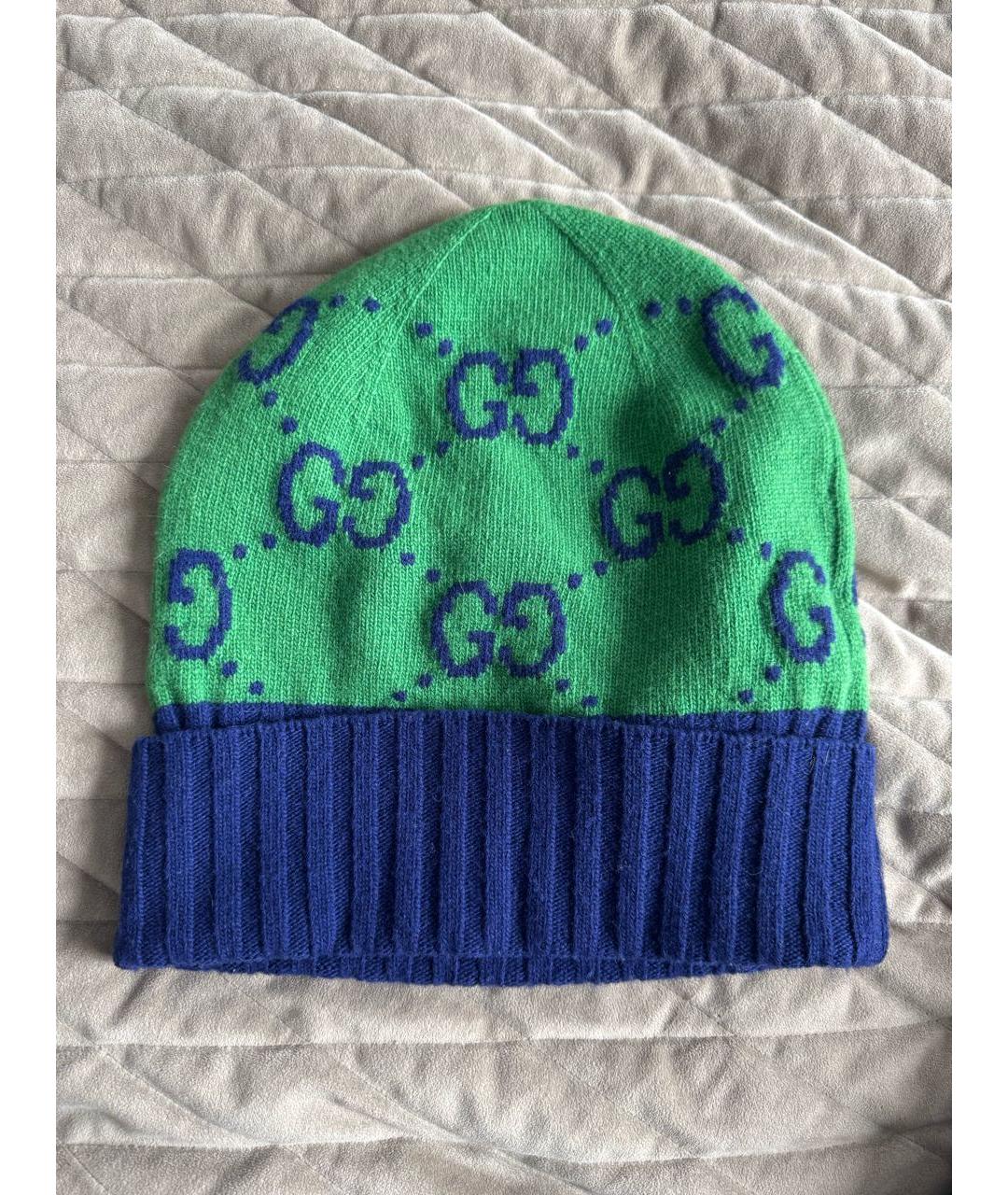 GUCCI Зеленая шерстяная шапка, фото 3