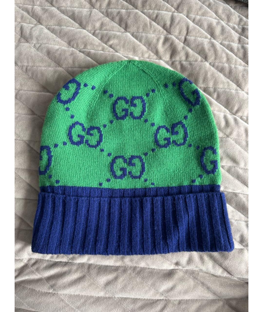 GUCCI Зеленая шерстяная шапка, фото 2