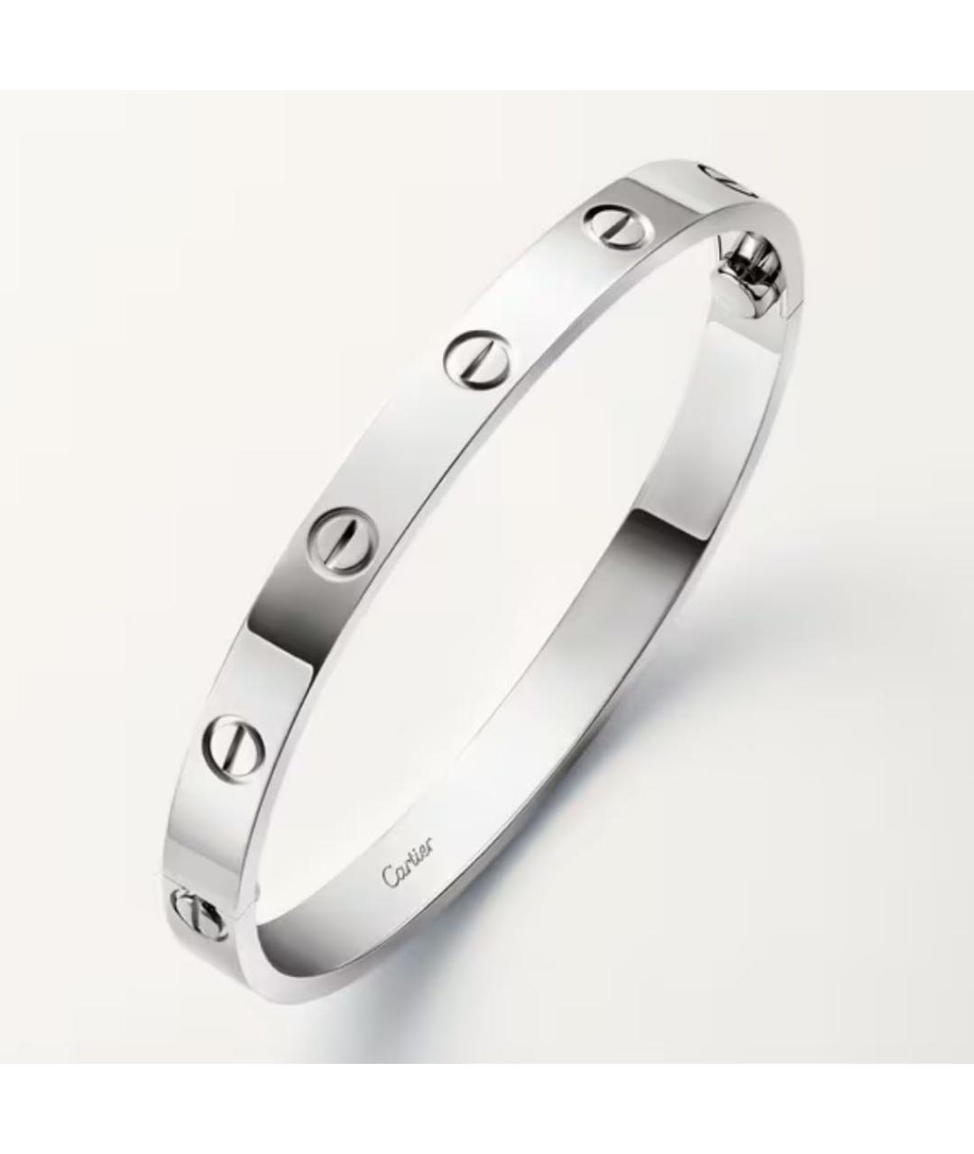 CARTIER Серебрянный браслет из белого золота, фото 2