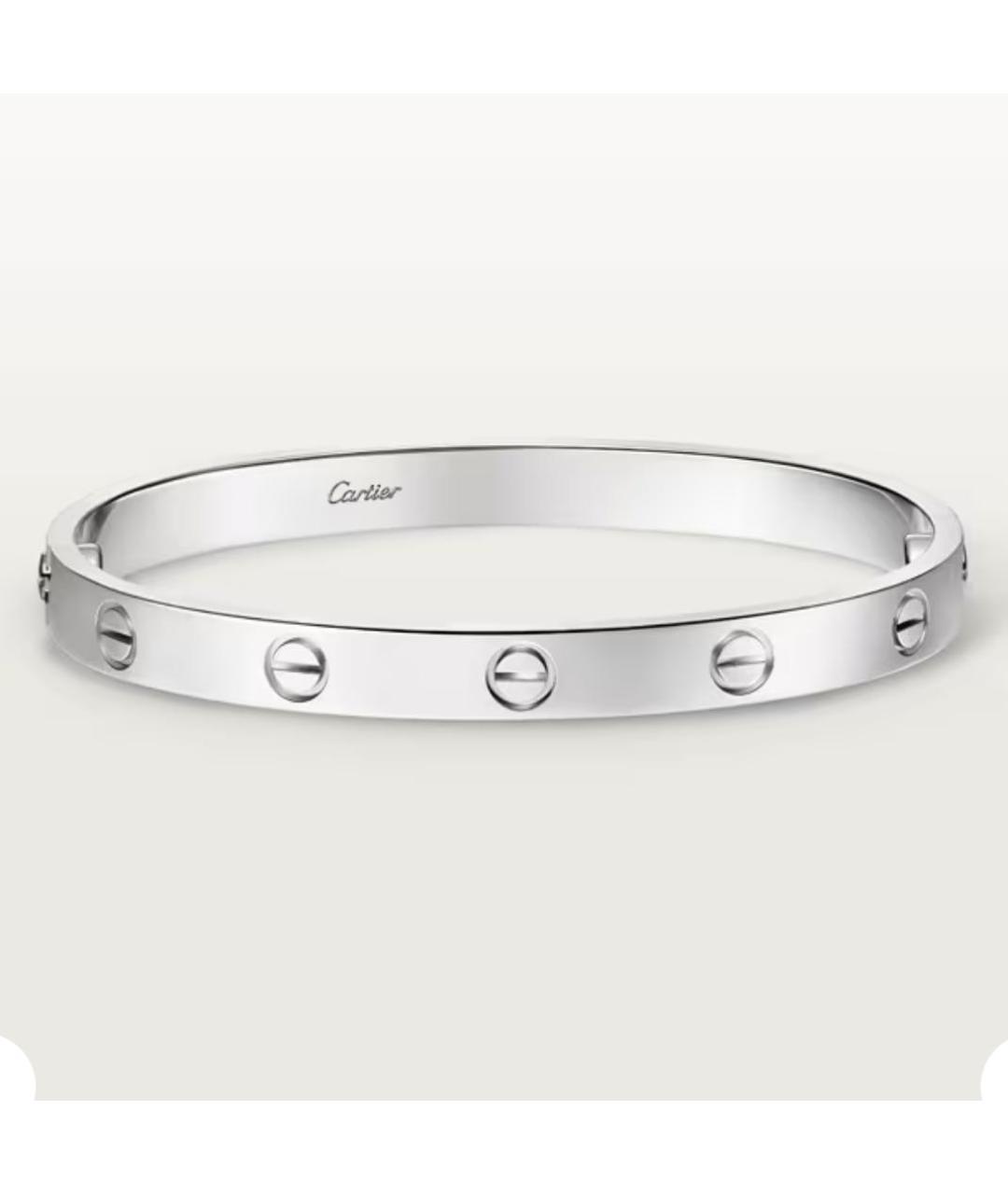 CARTIER Серебрянный браслет из белого золота, фото 5