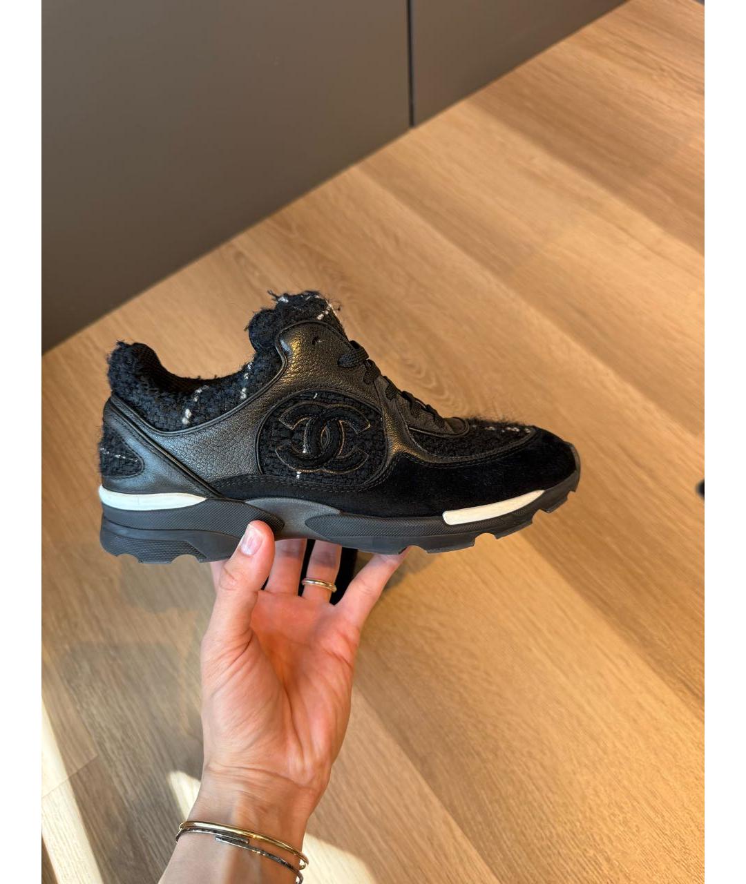 CHANEL Черные кроссовки, фото 6