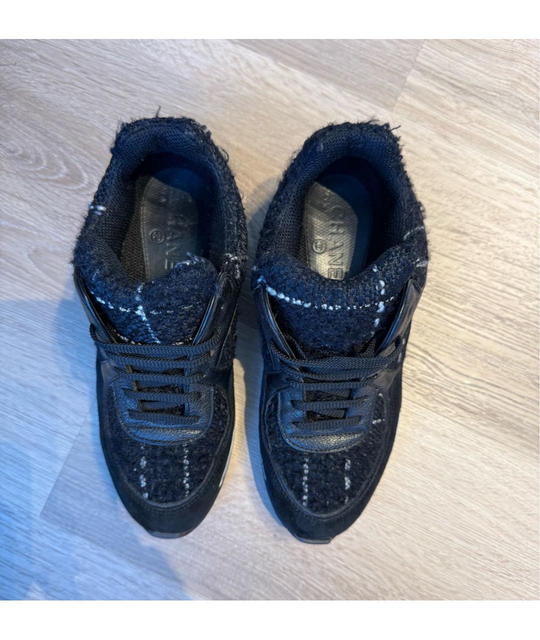 CHANEL Черные кроссовки, фото 3