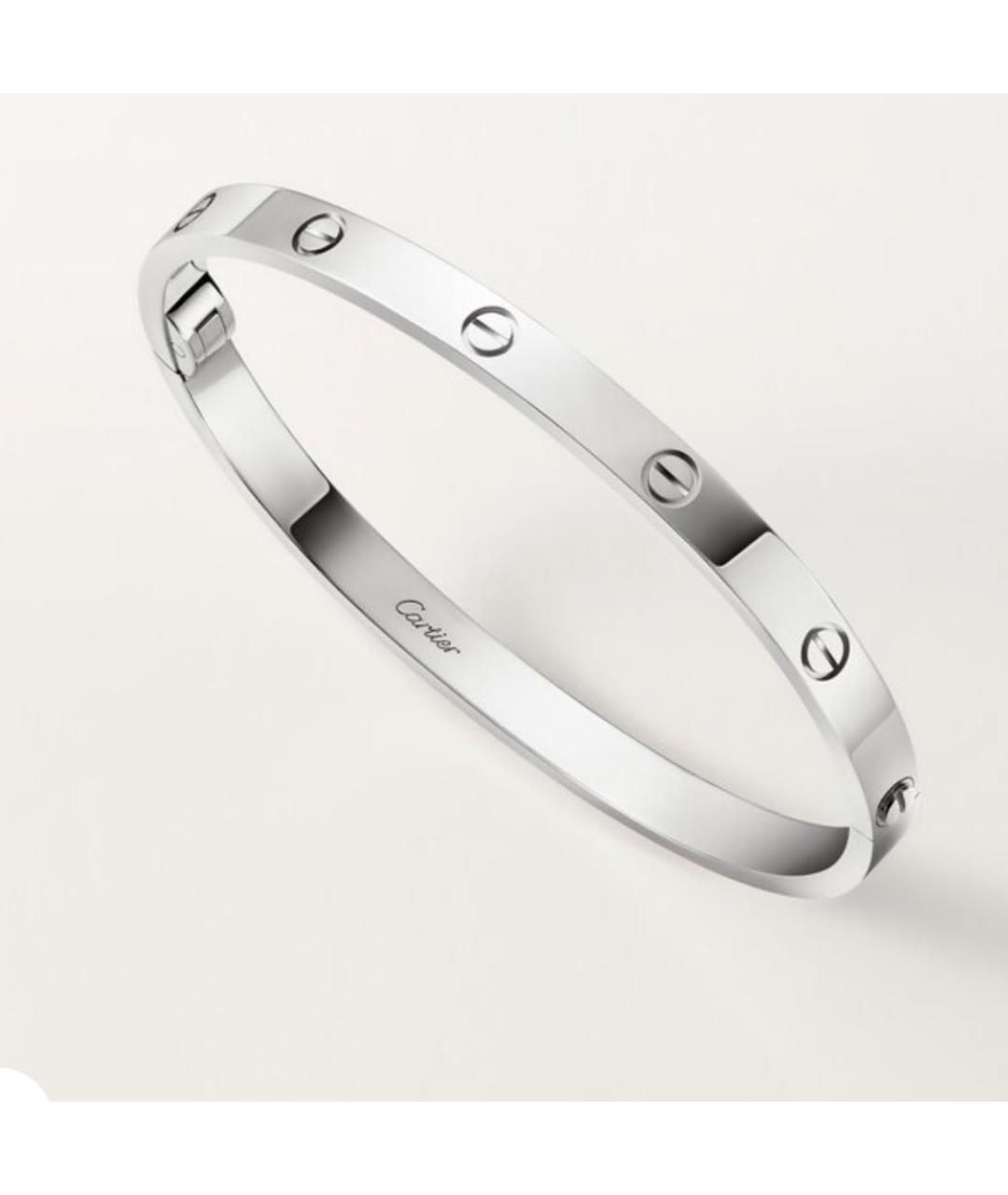CARTIER Серебрянный браслет из белого золота, фото 2