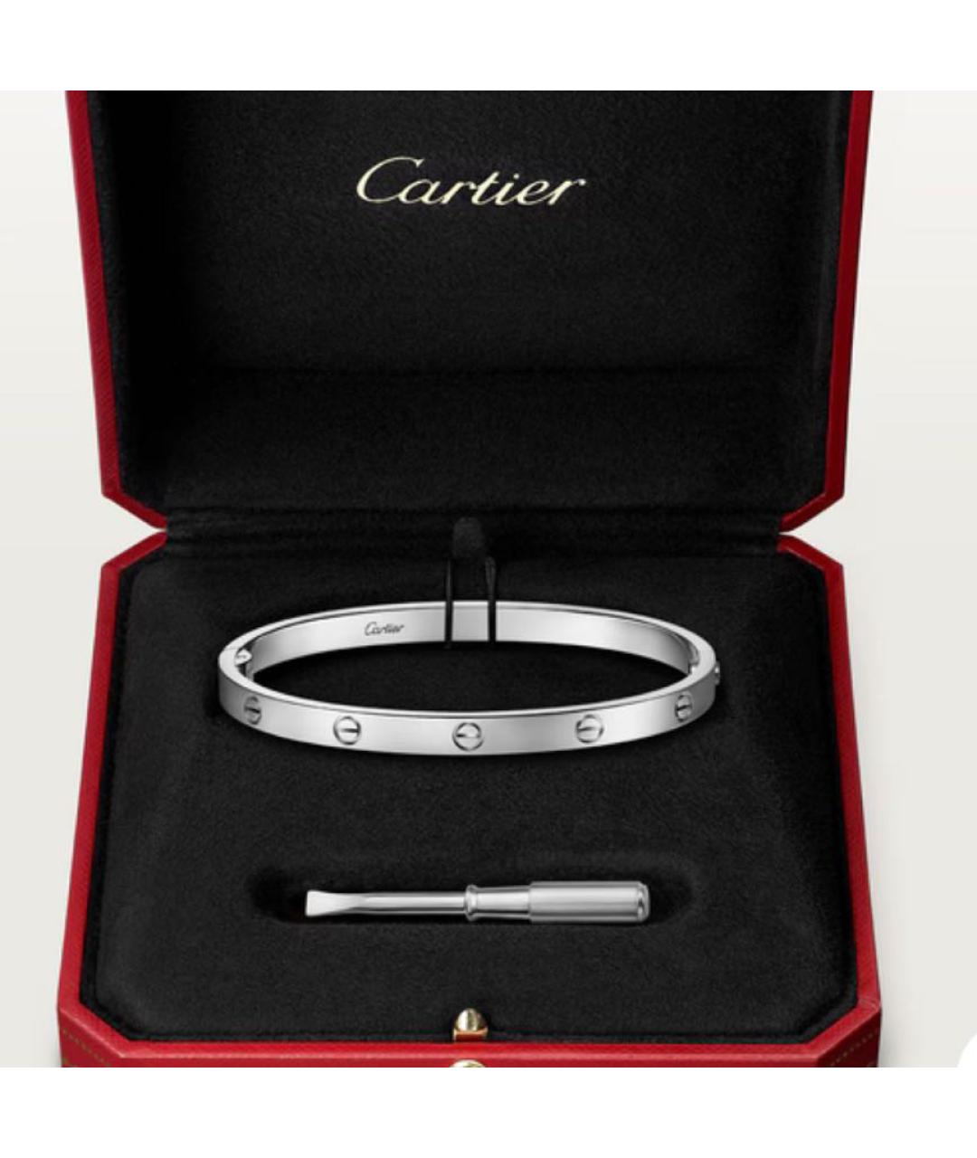 CARTIER Серебрянный браслет из белого золота, фото 4