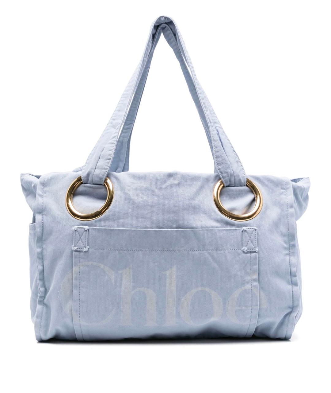 CHLOE Голубая сумка тоут, фото 1