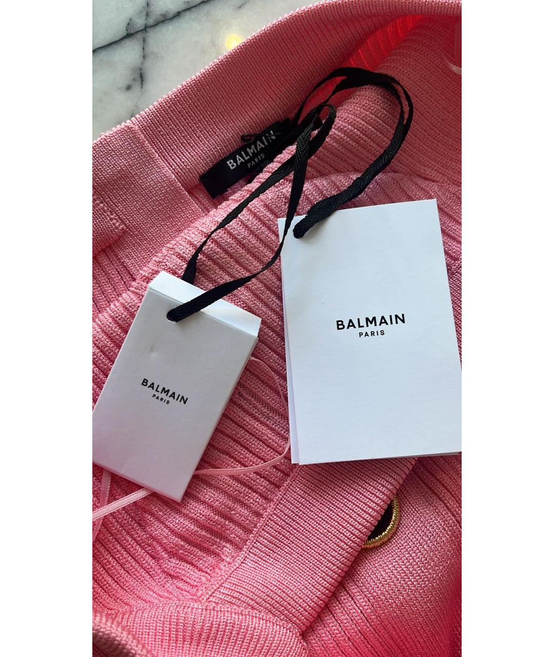 BALMAIN Розовый вискозный сарафан, фото 3