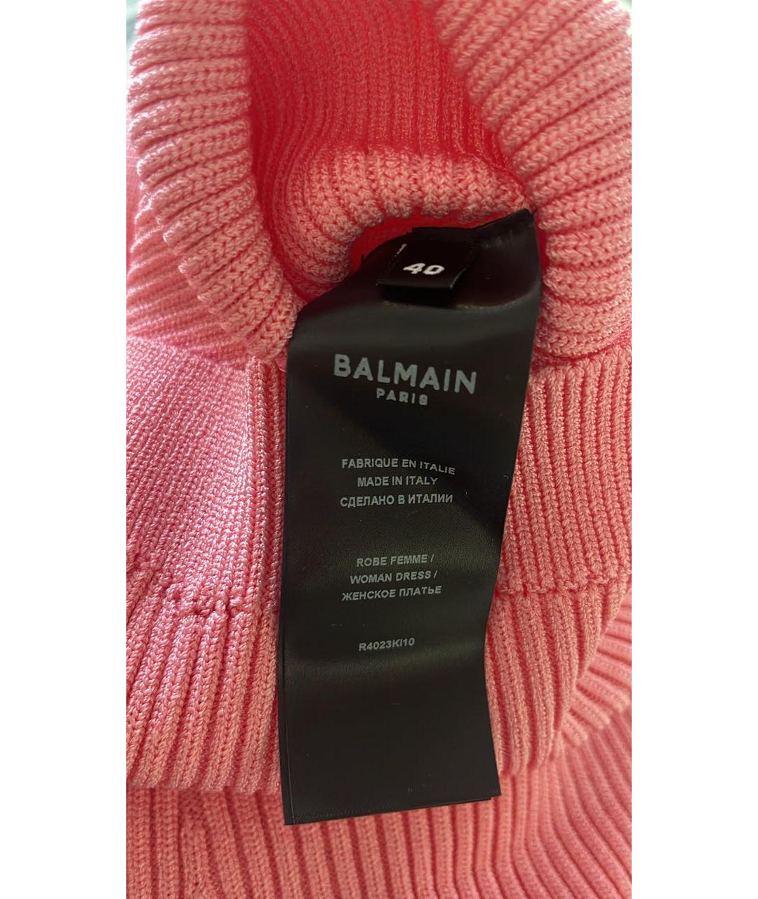 BALMAIN Розовый вискозный сарафан, фото 5
