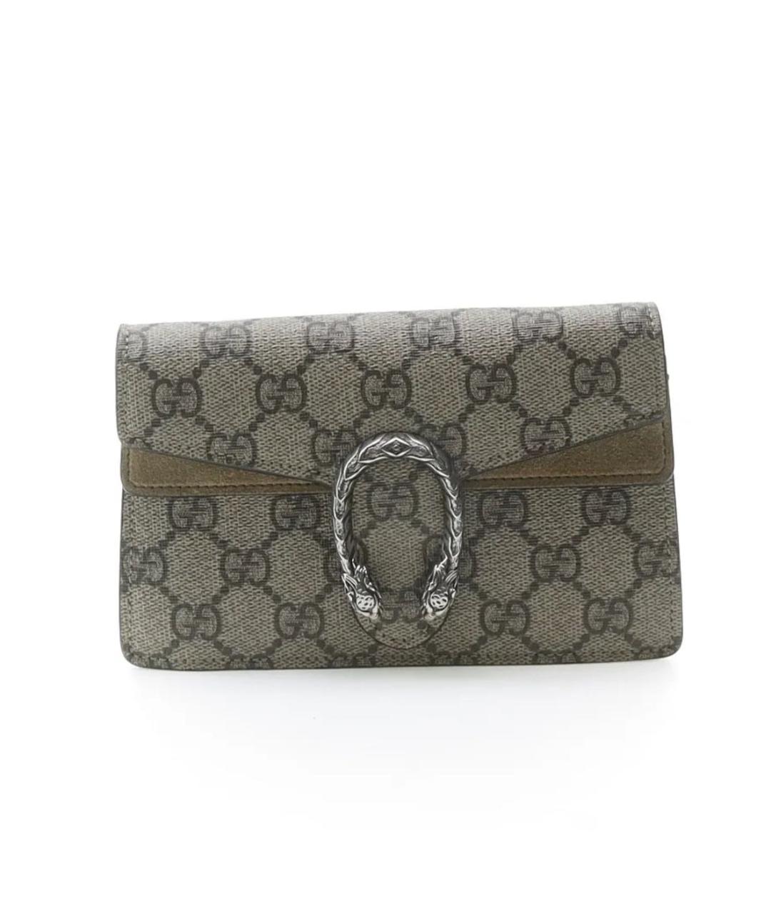 GUCCI Бежевая замшевая сумка через плечо, фото 1