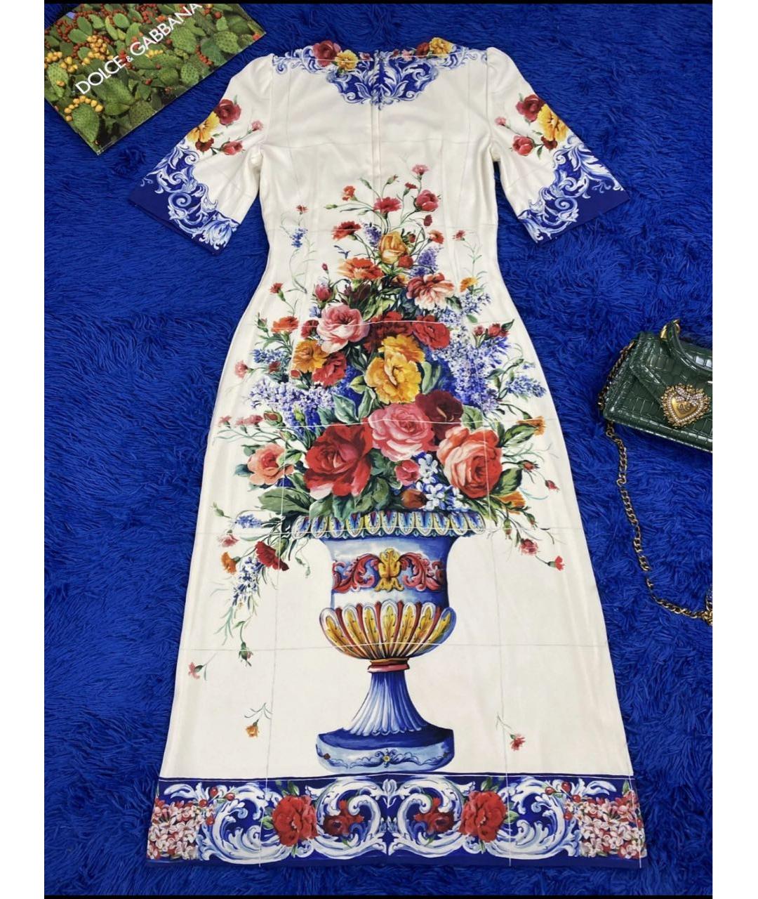 DOLCE&GABBANA Белое шелковое вечернее платье, фото 7
