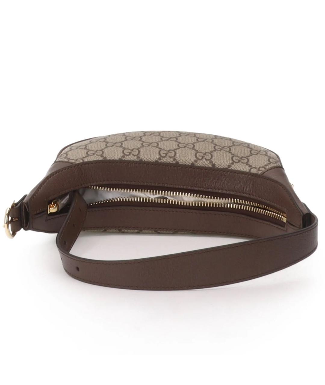 GUCCI Коричневая кожаная сумка с короткими ручками, фото 6