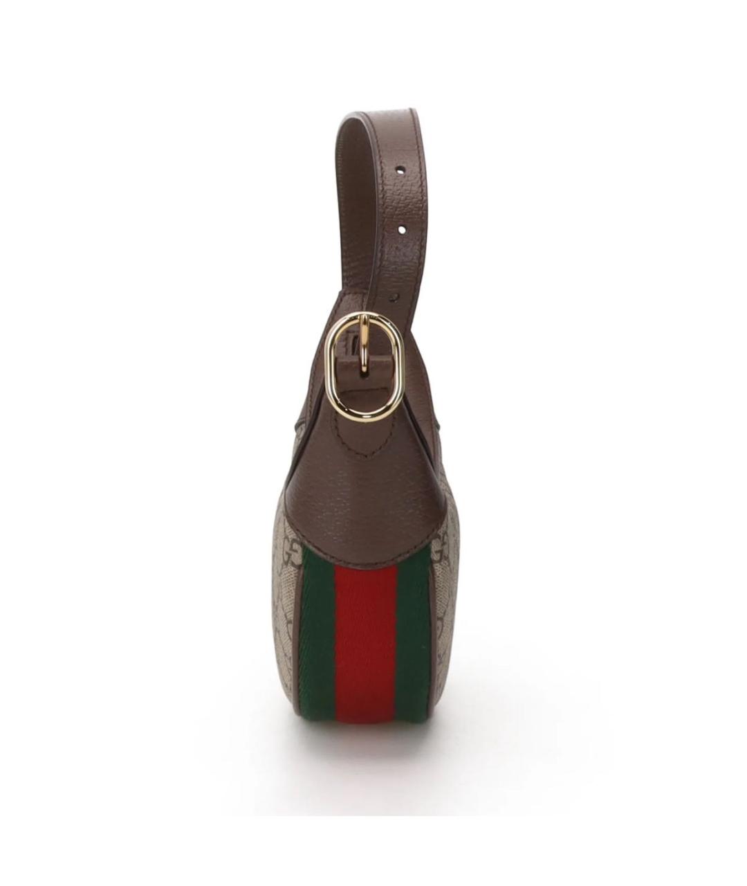 GUCCI Коричневая кожаная сумка с короткими ручками, фото 4