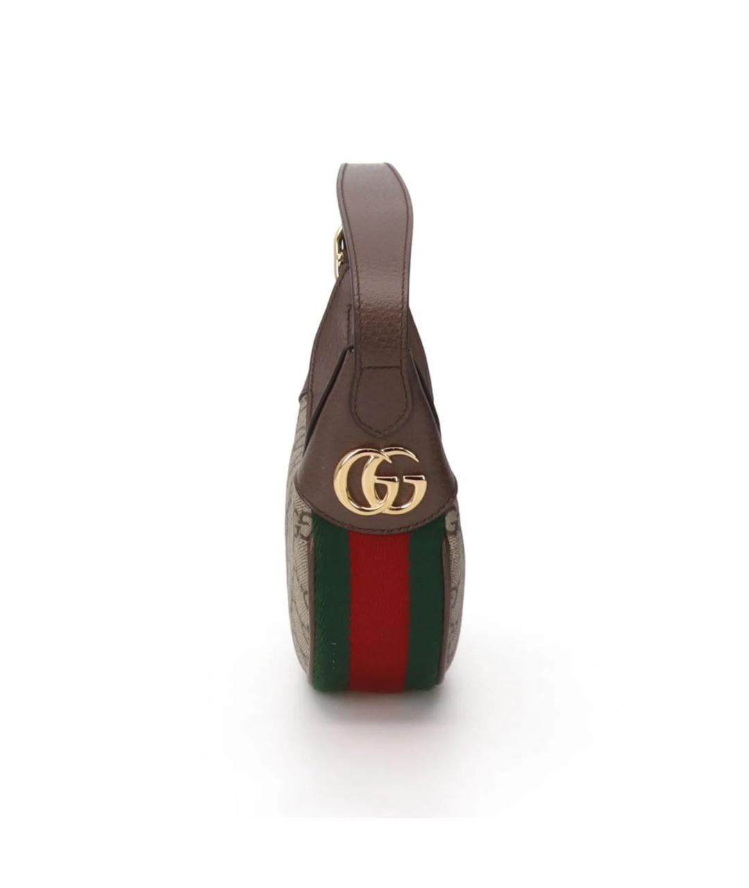 GUCCI Коричневая кожаная сумка с короткими ручками, фото 2