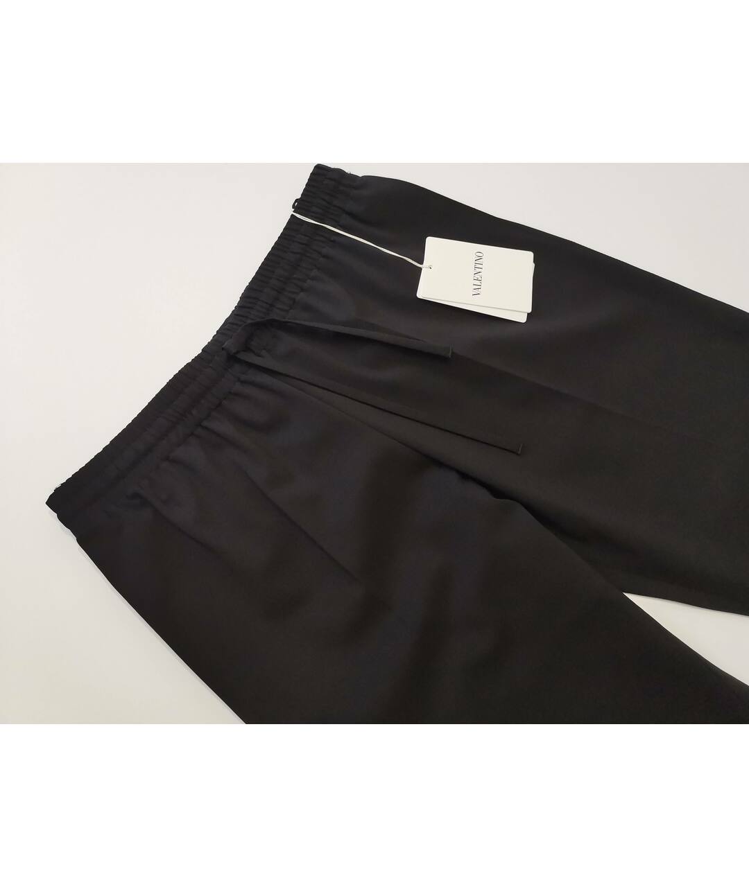 VALENTINO Черные шерстяные прямые брюки, фото 3
