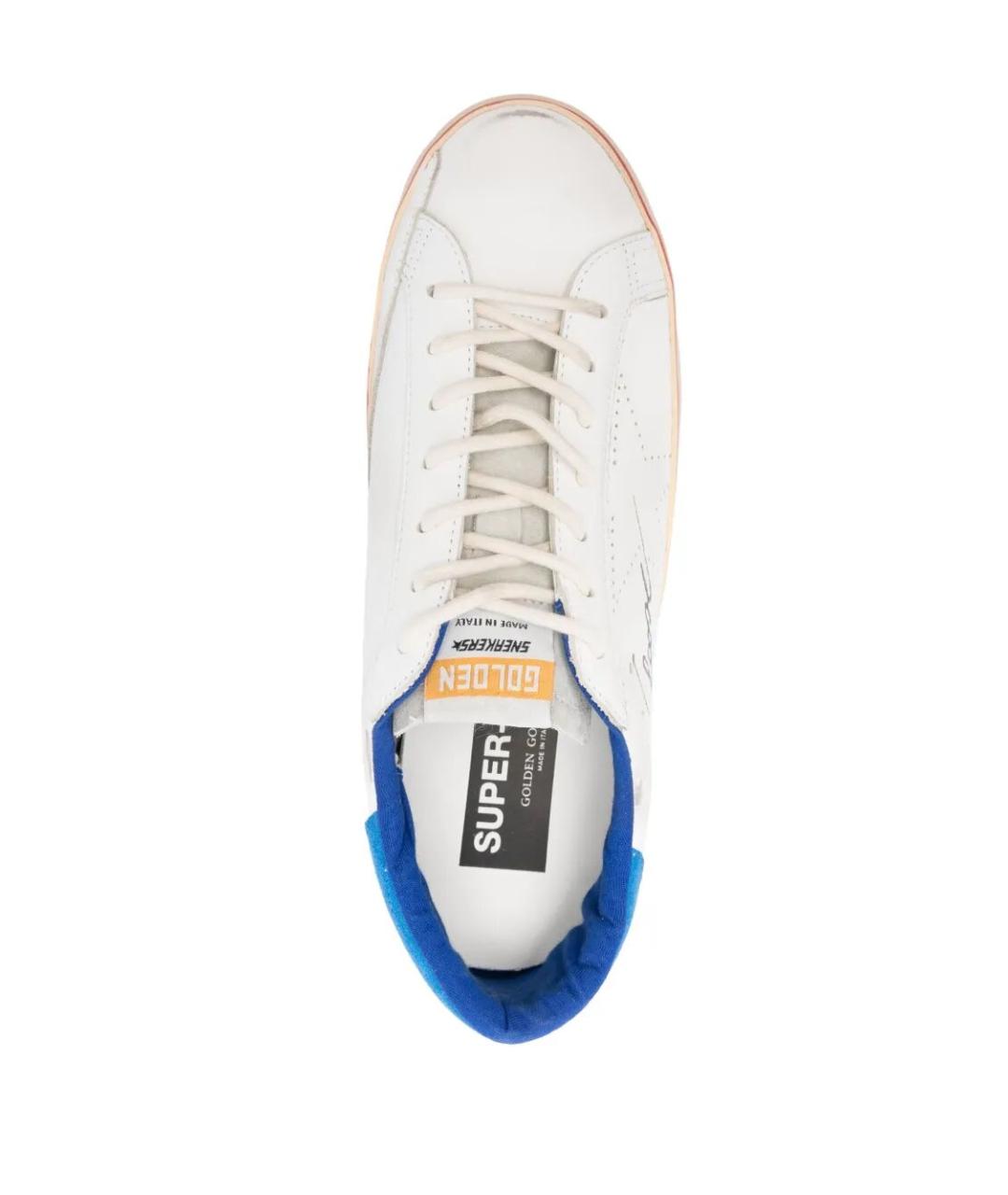 GOLDEN GOOSE DELUXE BRAND Белые кожаные низкие кроссовки / кеды, фото 4