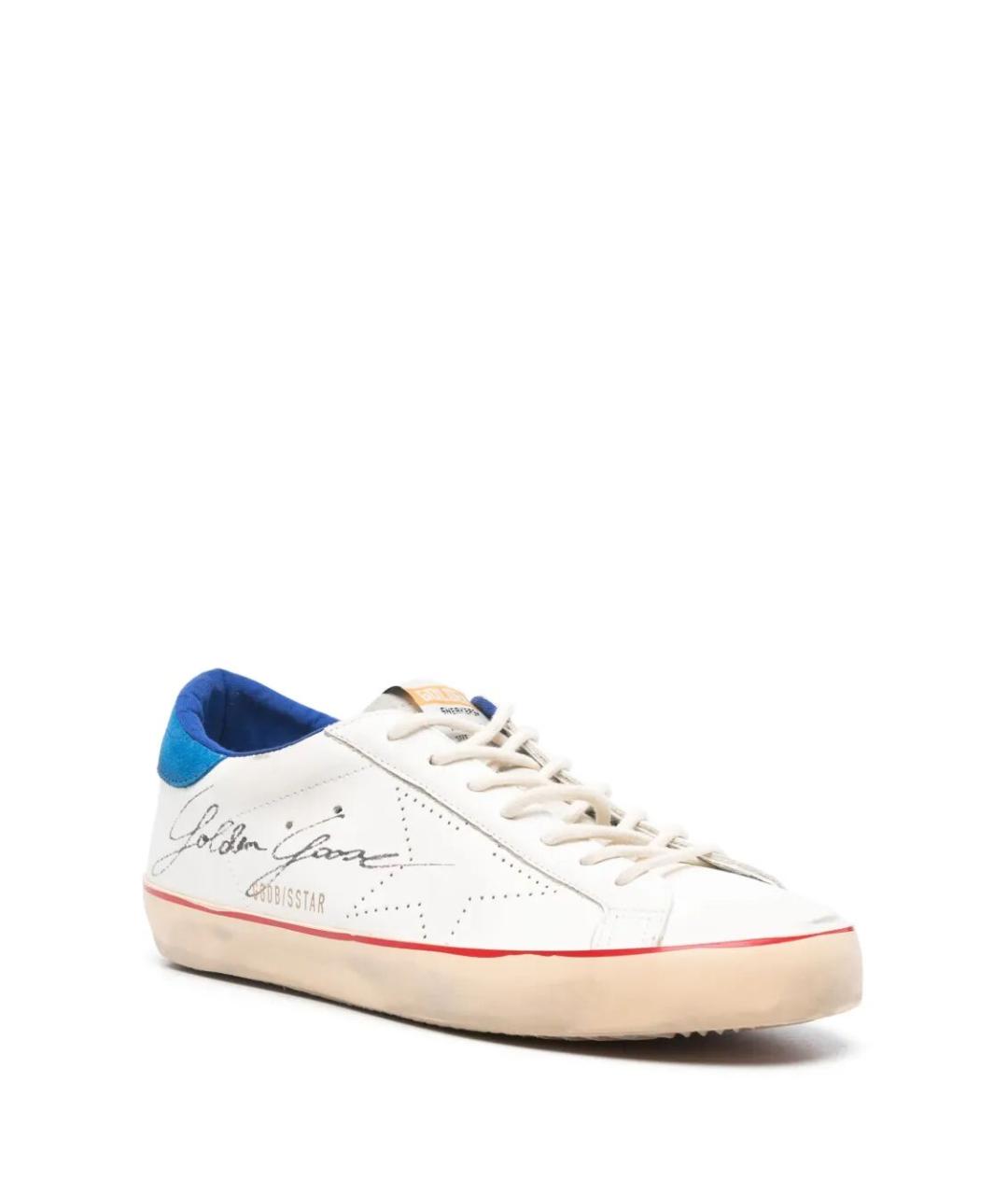 GOLDEN GOOSE DELUXE BRAND Белые кожаные низкие кроссовки / кеды, фото 3