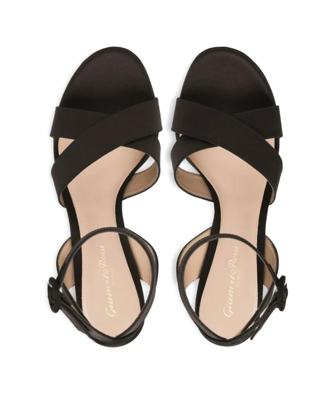GIANVITO ROSSI Коричневые текстильные босоножки, фото 3