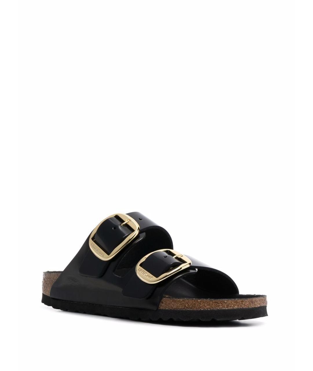 BIRKENSTOCK Черные кожаные сандалии, фото 2