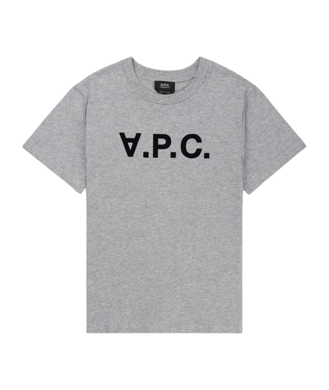 A.P.C. Серая хлопковая футболка, фото 1