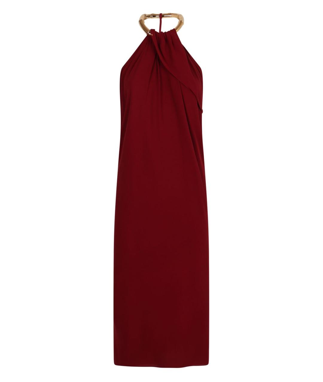 GUCCI Красное хлопковое коктейльное платье, фото 1