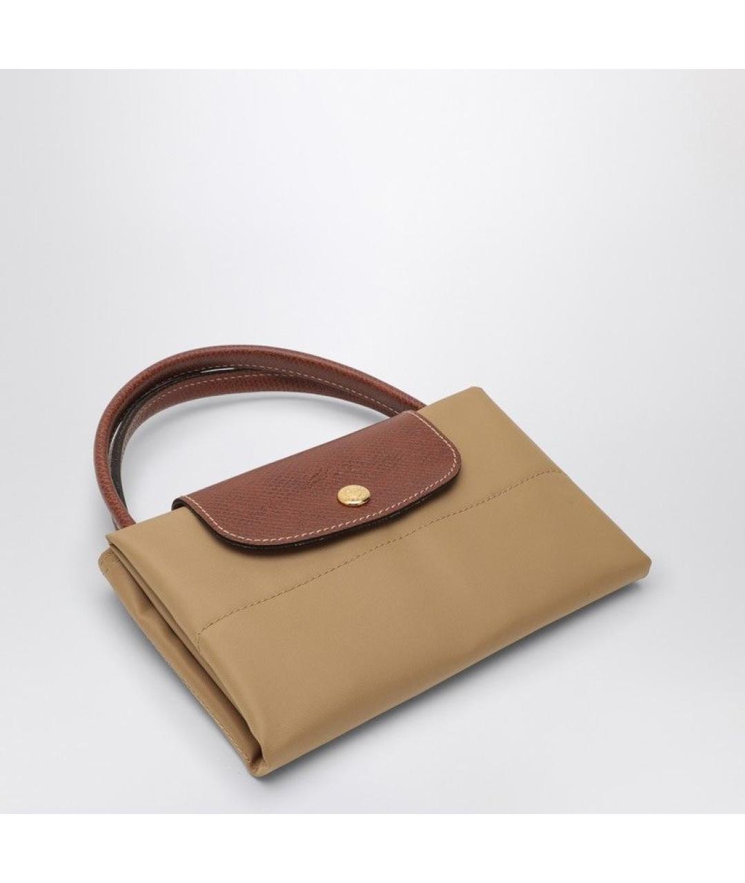 LONGCHAMP Бежевая синтетическая сумка тоут, фото 3