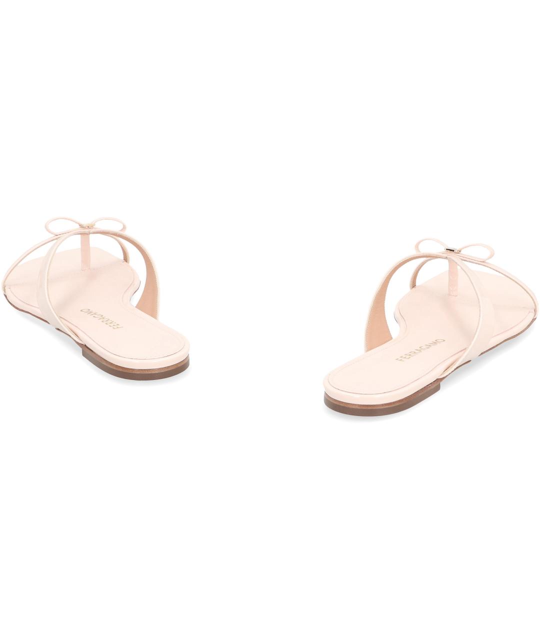 FERRAGAMO Розовые кожаные сандалии, фото 3