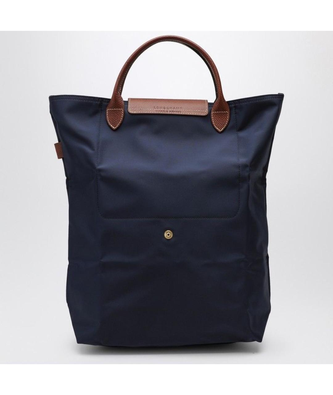 LONGCHAMP Синяя тканевая сумка тоут, фото 2