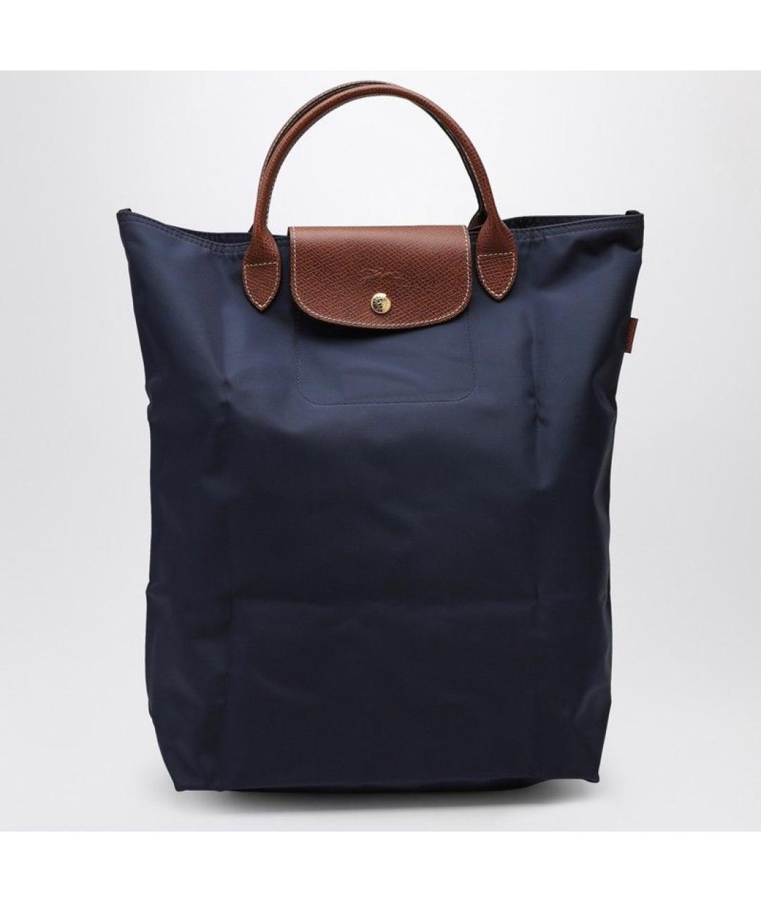 LONGCHAMP Синяя тканевая сумка тоут, фото 4