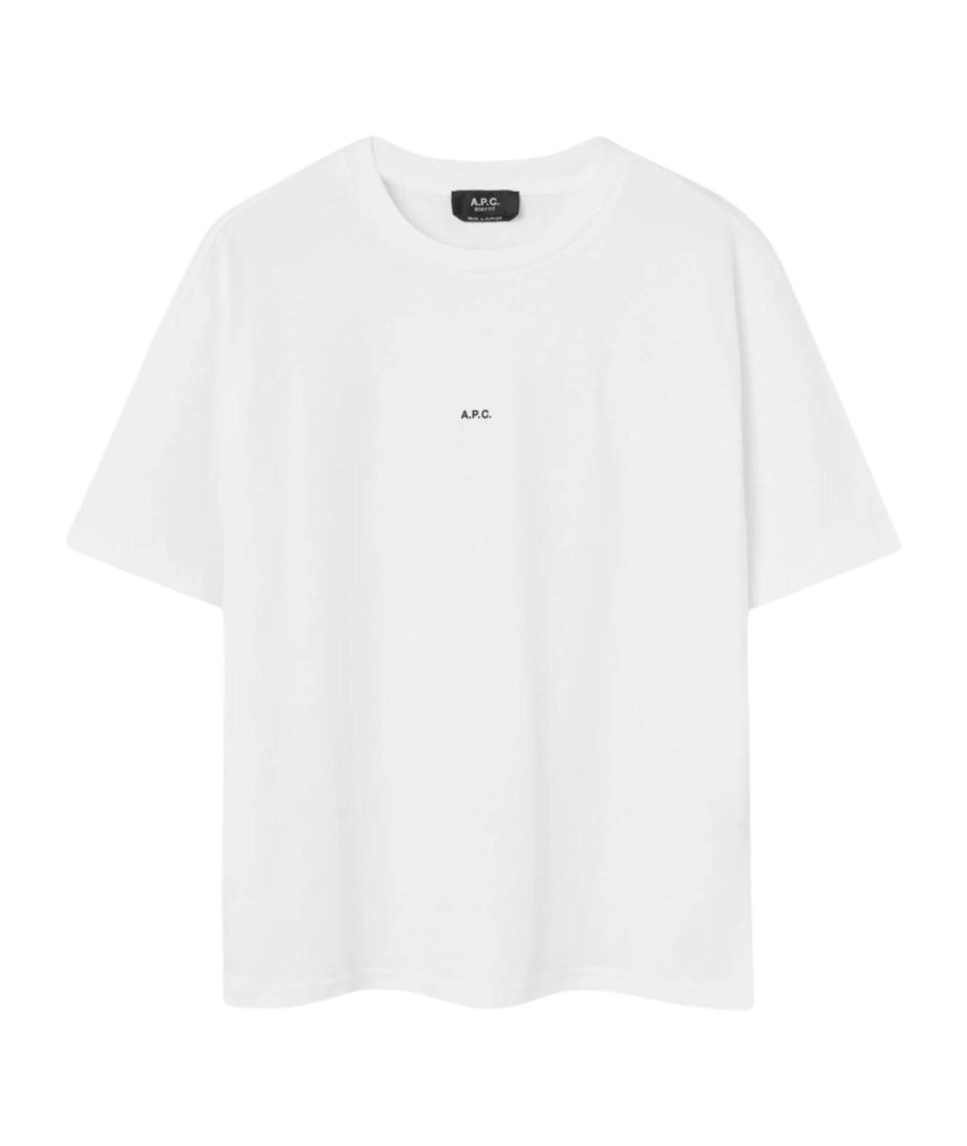A.P.C. Белая хлопковая футболка, фото 1