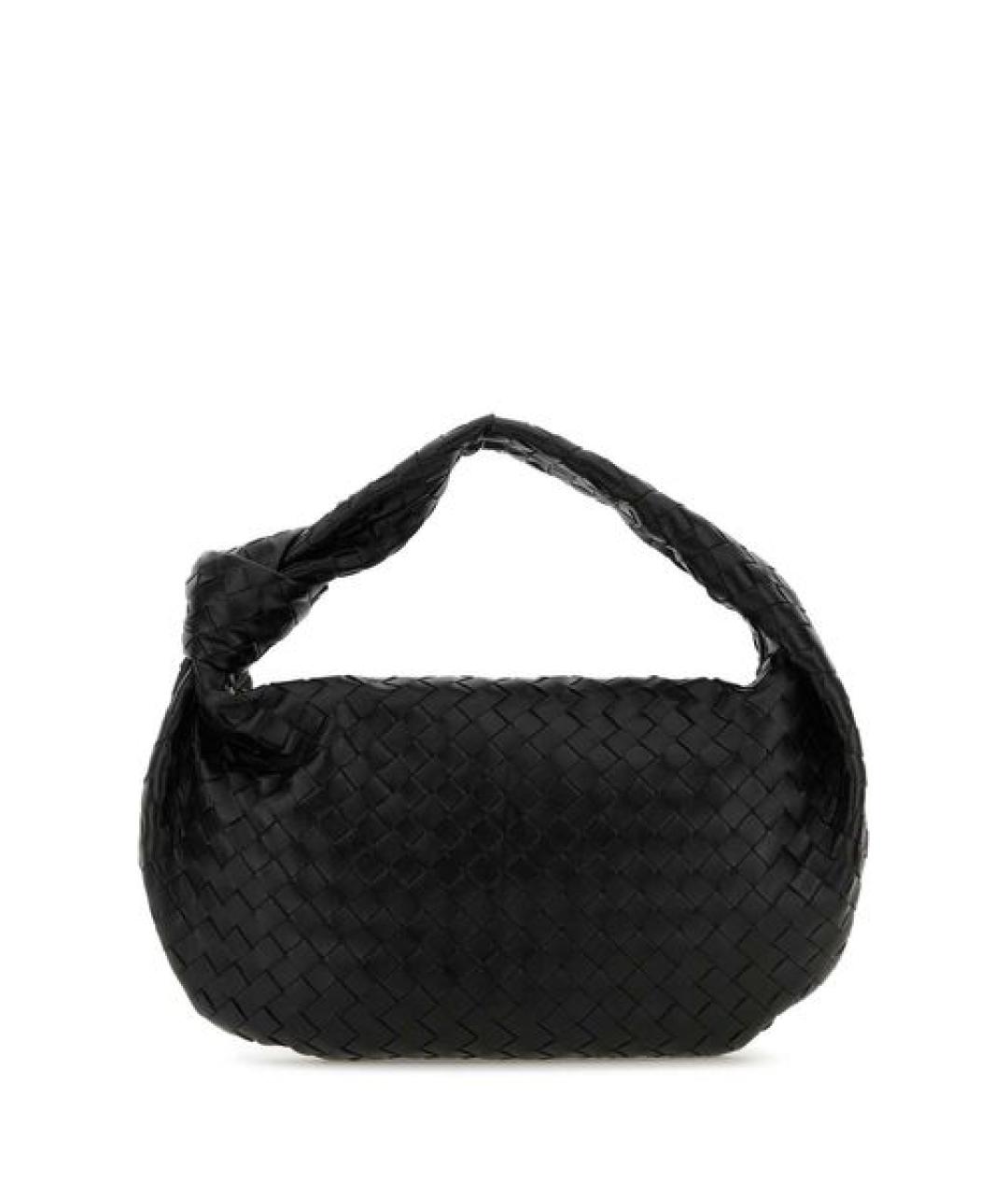 BOTTEGA VENETA Черная кожаная сумка с короткими ручками, фото 1