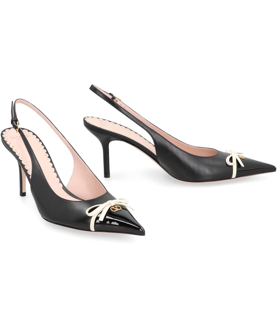 VALENTINO Черные кожаные туфли, фото 2