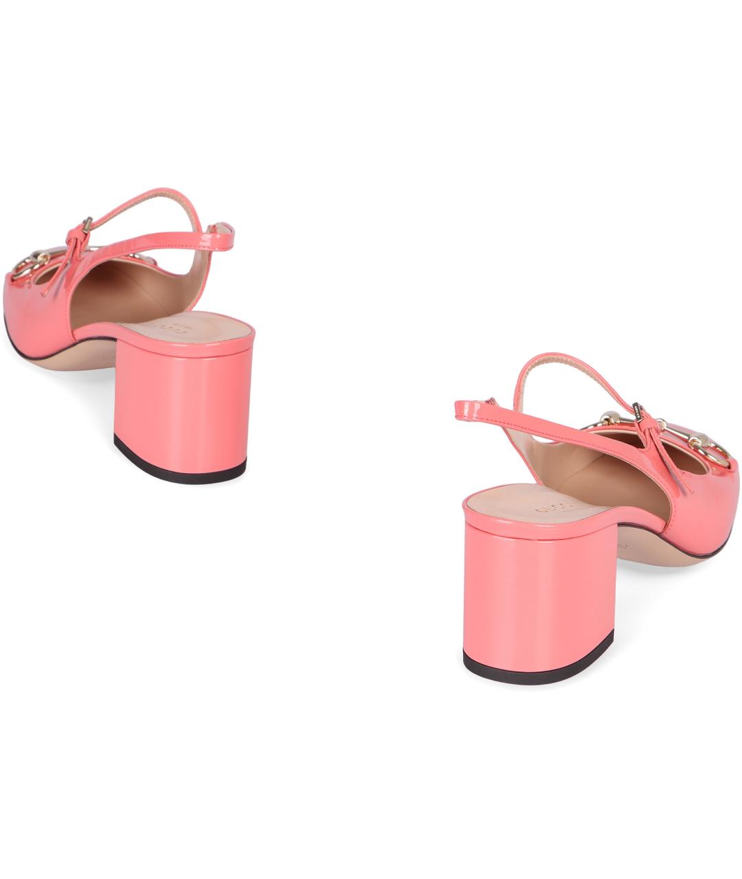 GUCCI Розовые туфли из лакированной кожи, фото 4