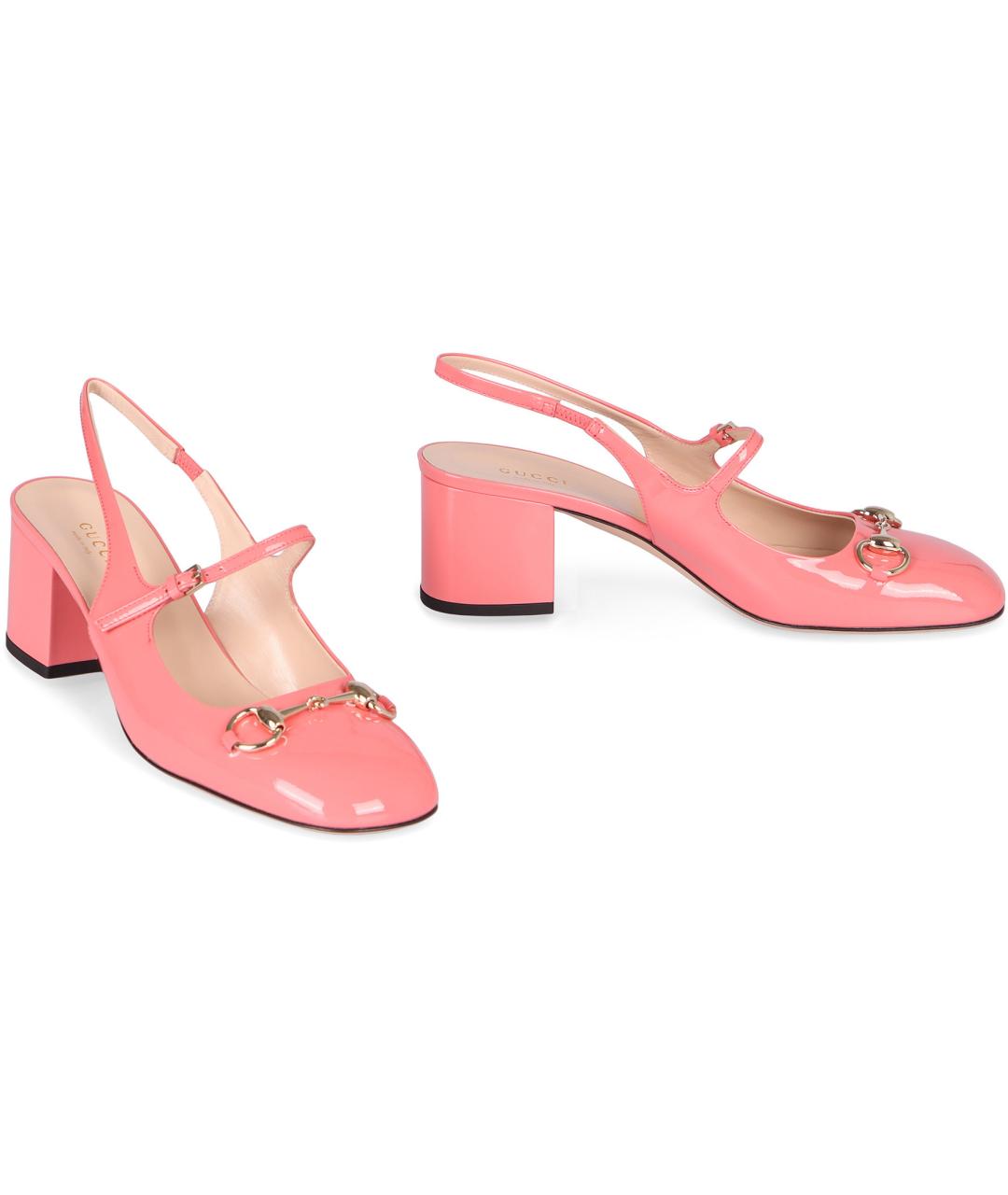 GUCCI Розовые туфли из лакированной кожи, фото 3
