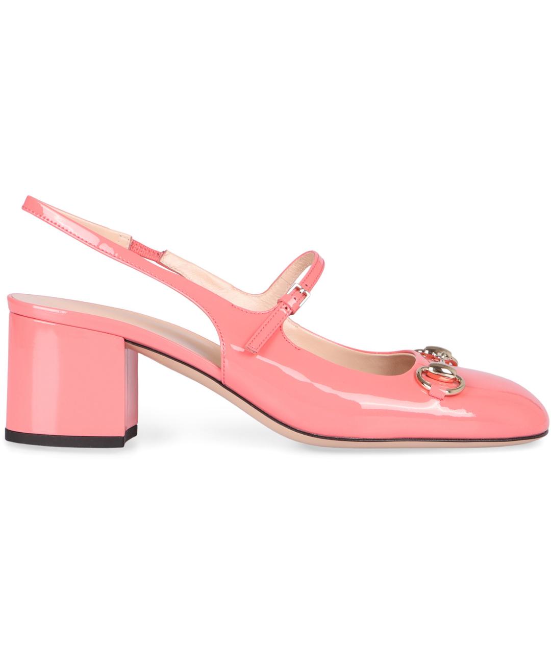GUCCI Розовые туфли из лакированной кожи, фото 2