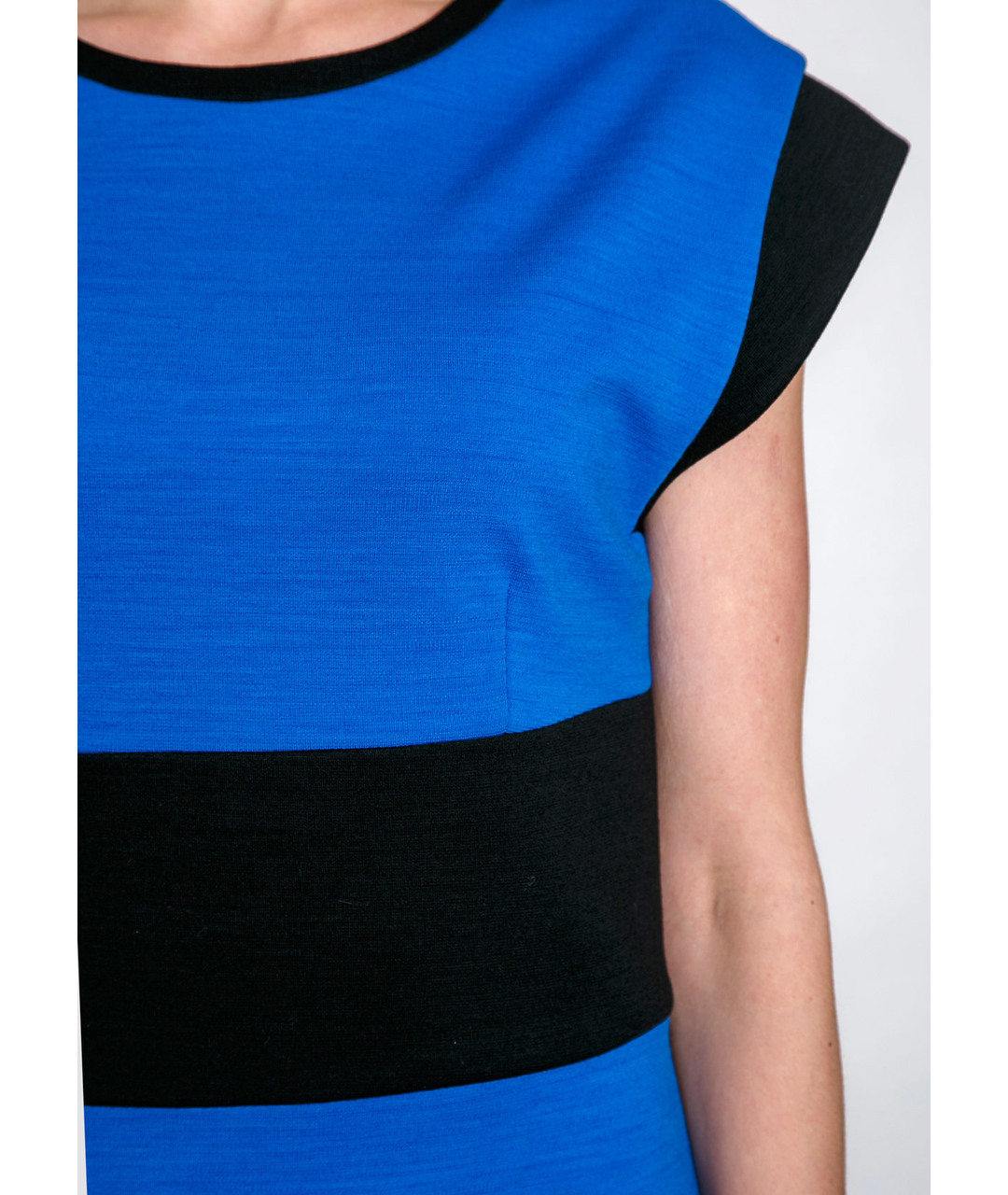 FAUSTO PUGLISI Синее шерстяное повседневное платье, фото 4