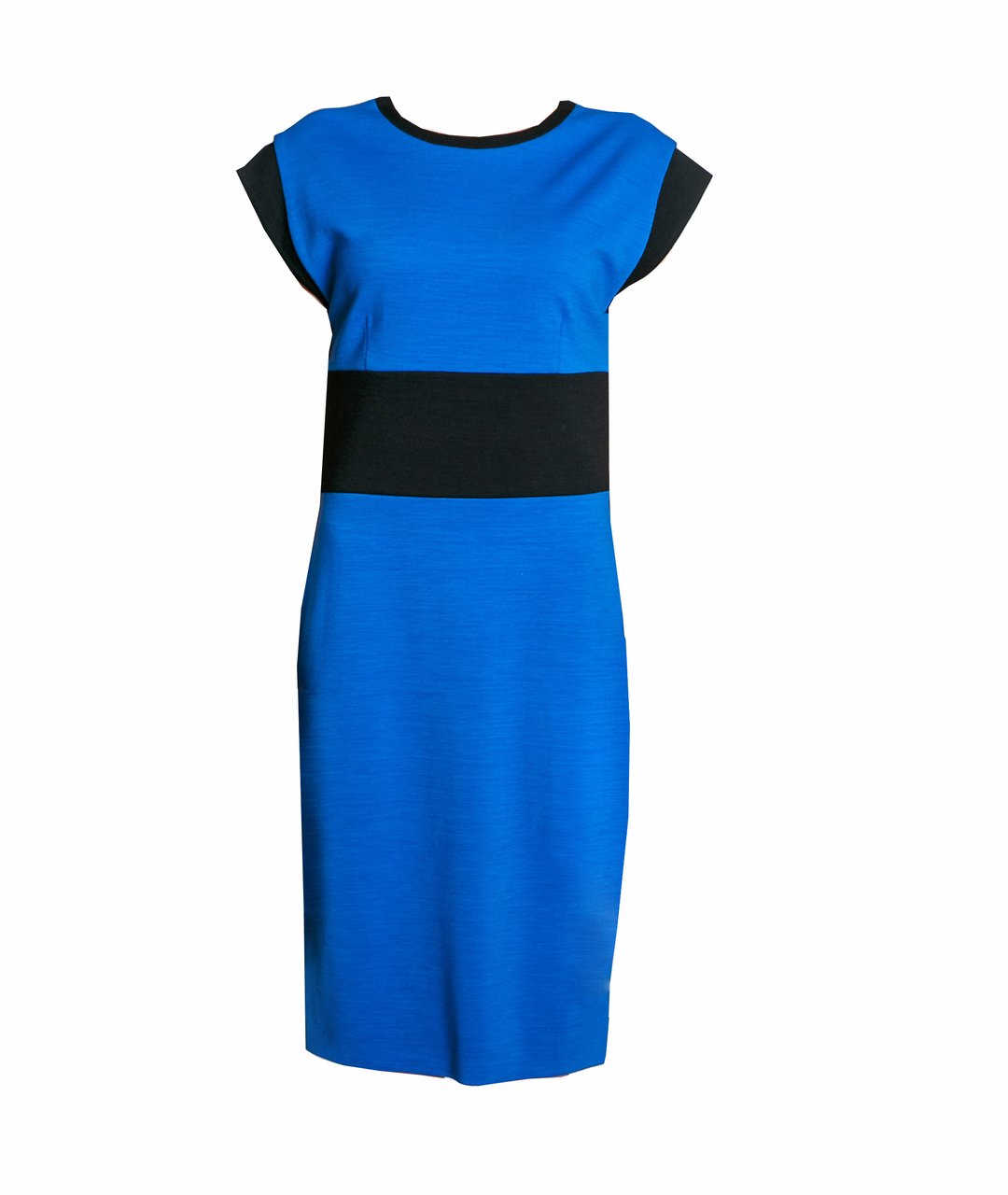 FAUSTO PUGLISI Синее шерстяное повседневное платье, фото 1