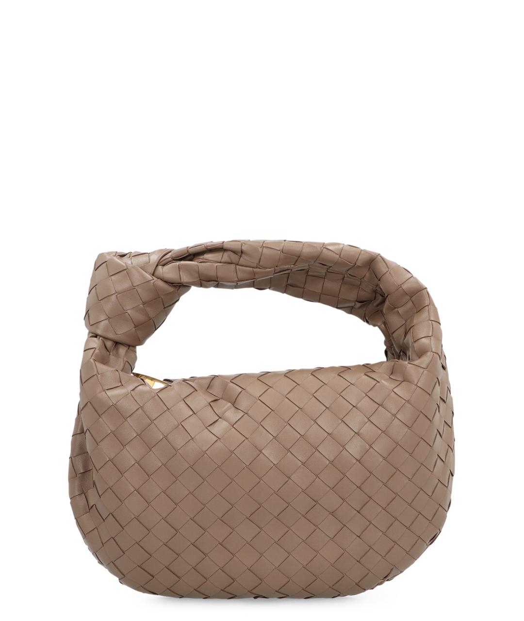 BOTTEGA VENETA Бежевая кожаная сумка с короткими ручками, фото 1