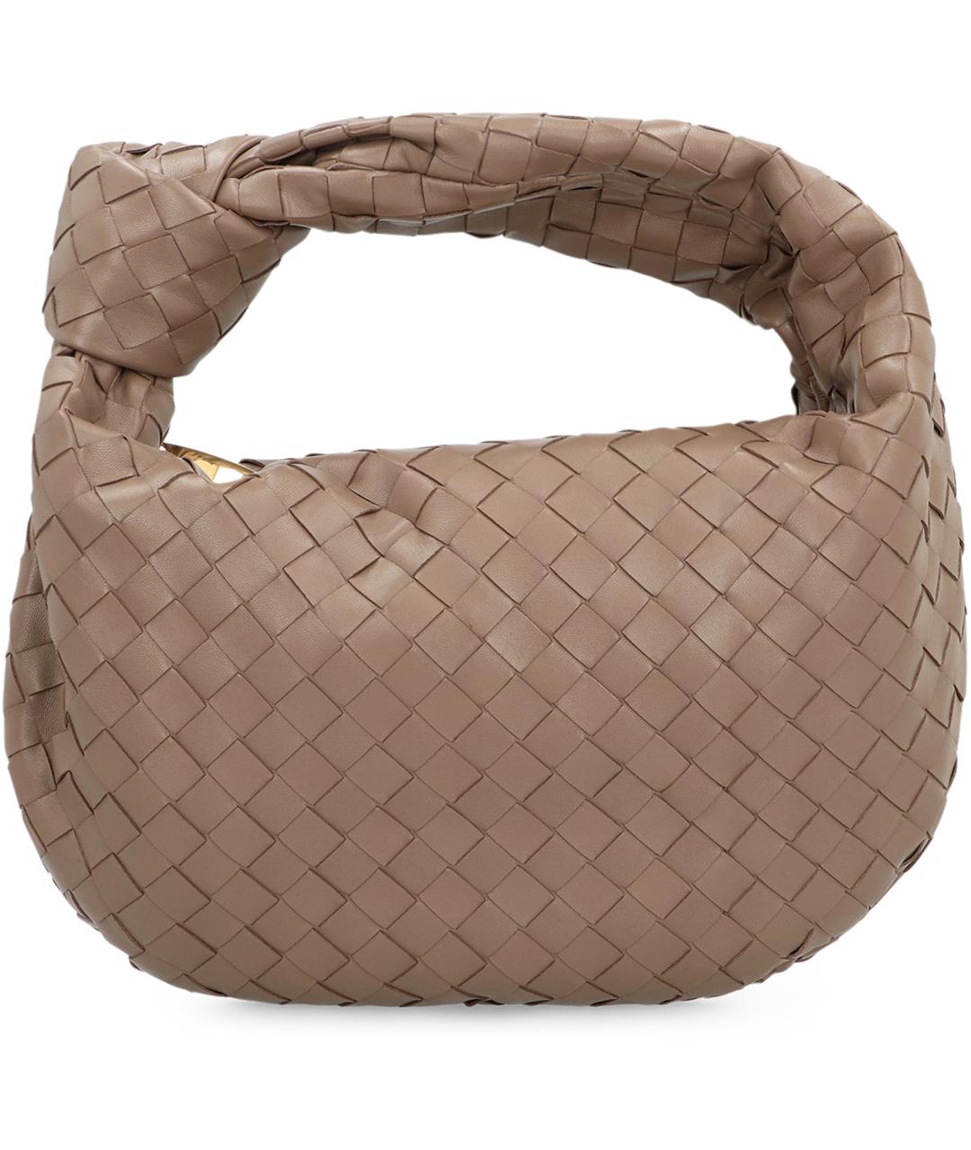 BOTTEGA VENETA Бежевая кожаная сумка с короткими ручками, фото 2